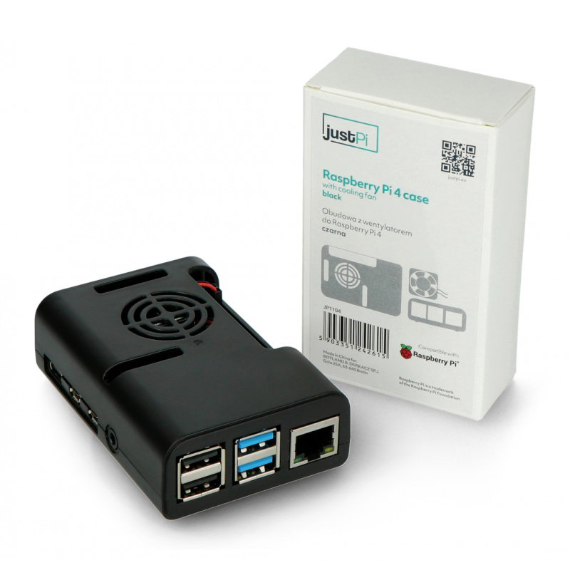 JustPi-Kit mit Raspberry Pi 4B WiFi 8GB RAM + 32GB microSD +