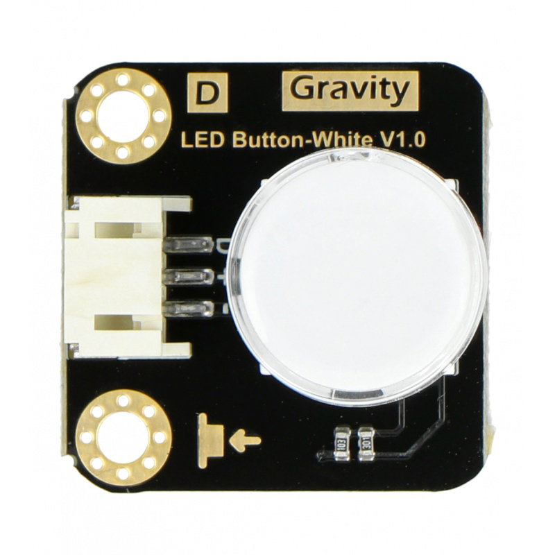 Gravity - LED Button - LED beleuchteter Taster - weiß - DFRobot