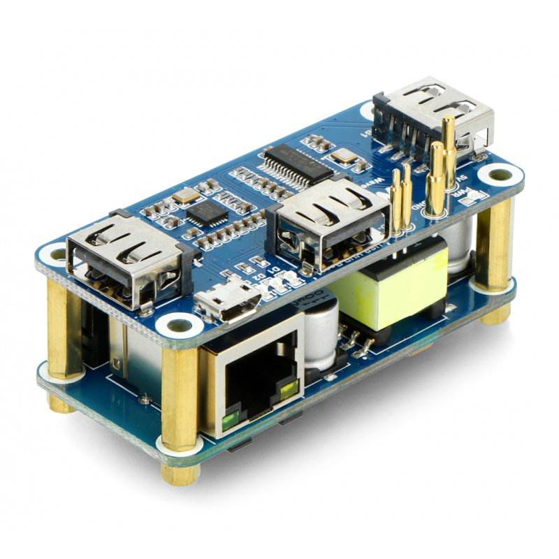 PoE Ethernet / USB HUB HAT für Raspberry Pi Zero - Waveshare