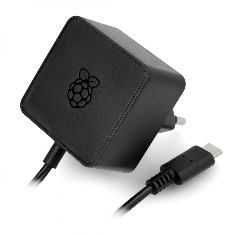 USB C 5.1V / 3A Netzteil für Raspberry Pi 4, original - schwarz