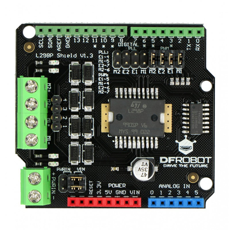 DFRobot Motor Shield L298P v1.3 - zweikanaliger Motortreiber -