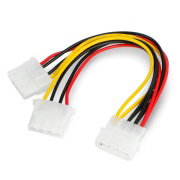 Molex auf 2x Molex Netzkabel - 15cm