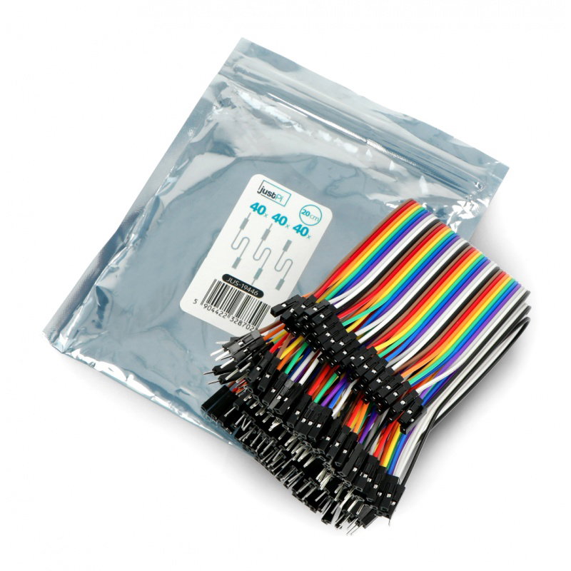 JustPi Verbindungskabel Set - 20cm 3x40St mm, f-f, m-f (120