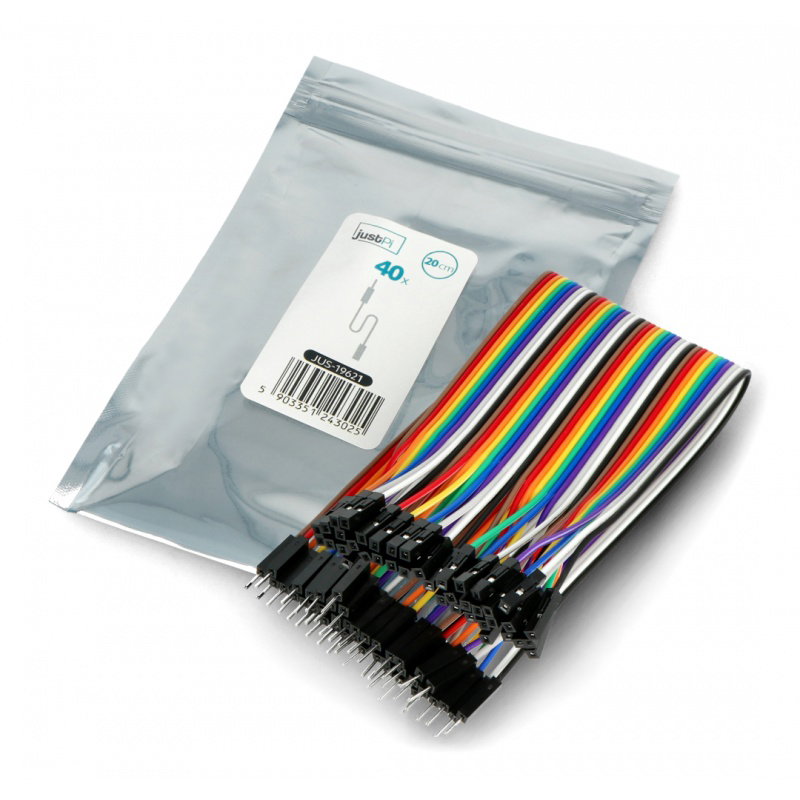 JustPi Verbindungskabel Set - Buchse-Stecker 20cm 40St