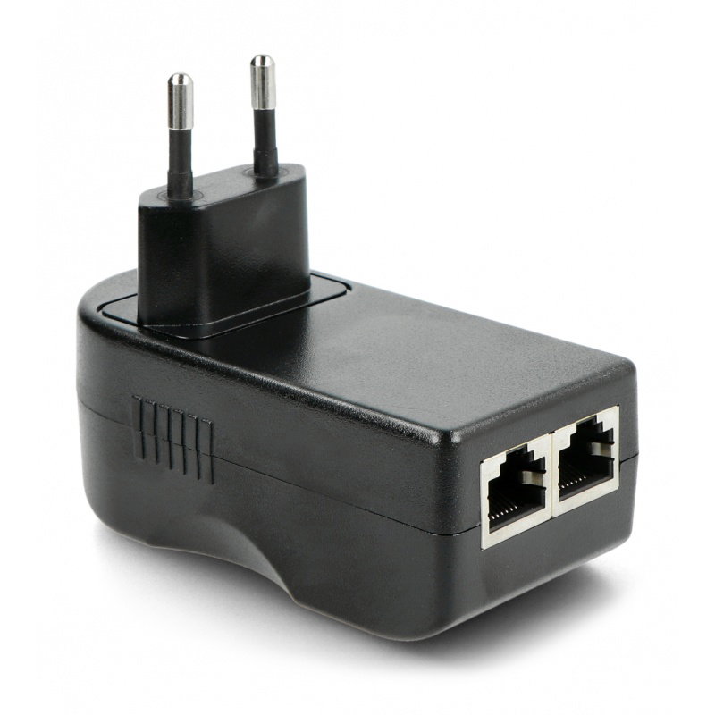 IPS PoE Steckeradapter - RJ45 - 48V / 0,5A / 24W - schwarz