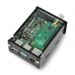 Gehäuse für Raspberry Pi 4B und TV HAT DVB-T Tuner - schwarz