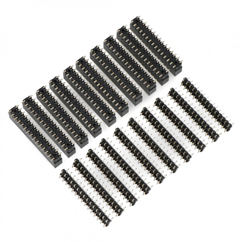 2 x 15 PinHeader BUS-Buchse SMD für 13,2-Modul (10 Sätze)