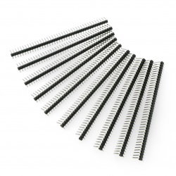 Goldpin Stecker 1x40 Winkelraster 2,54mm - schwarz - 10St