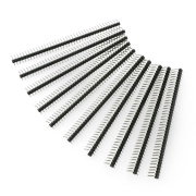Goldpin Stecker 1x40 Winkelraster 2,54mm - schwarz - 10St