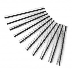 Goldpin Stecker 1x40 gerade Raster 2,54mm - schwarz - 10St.