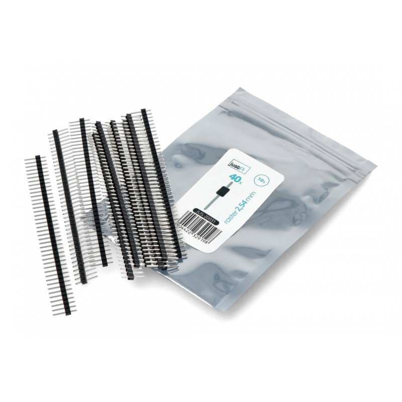 Goldpin Stecker 1x40 gerade Raster 2,54mm - schwarz - 10St.