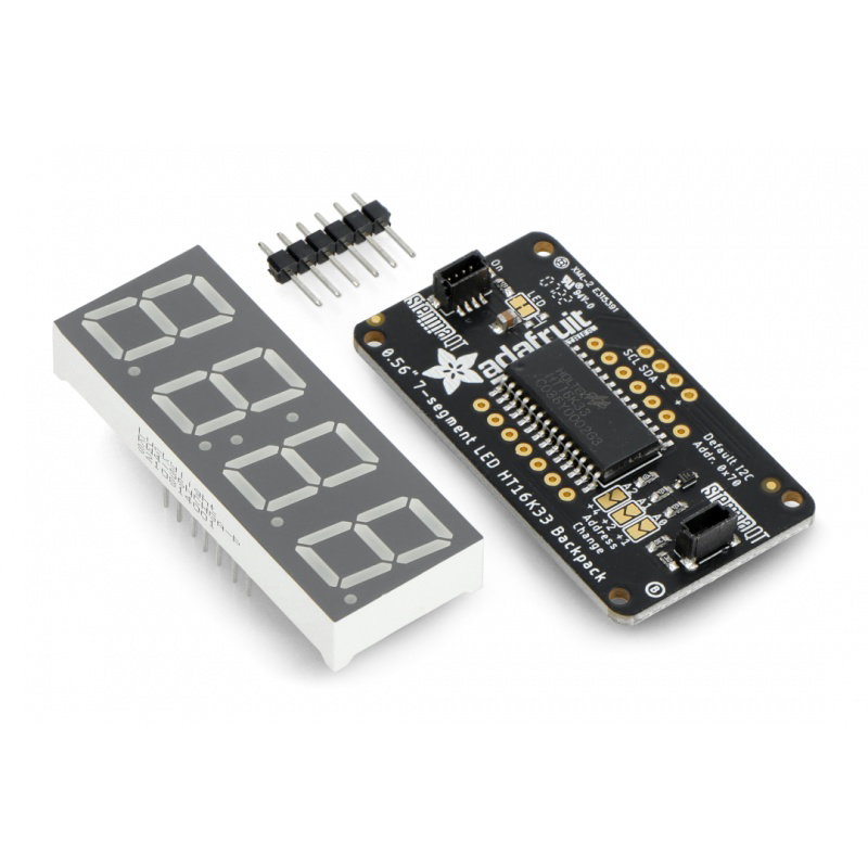 Adafruit 0,56 "4-stellige 7-Segment-Anzeige mit I2C-Rucksack -