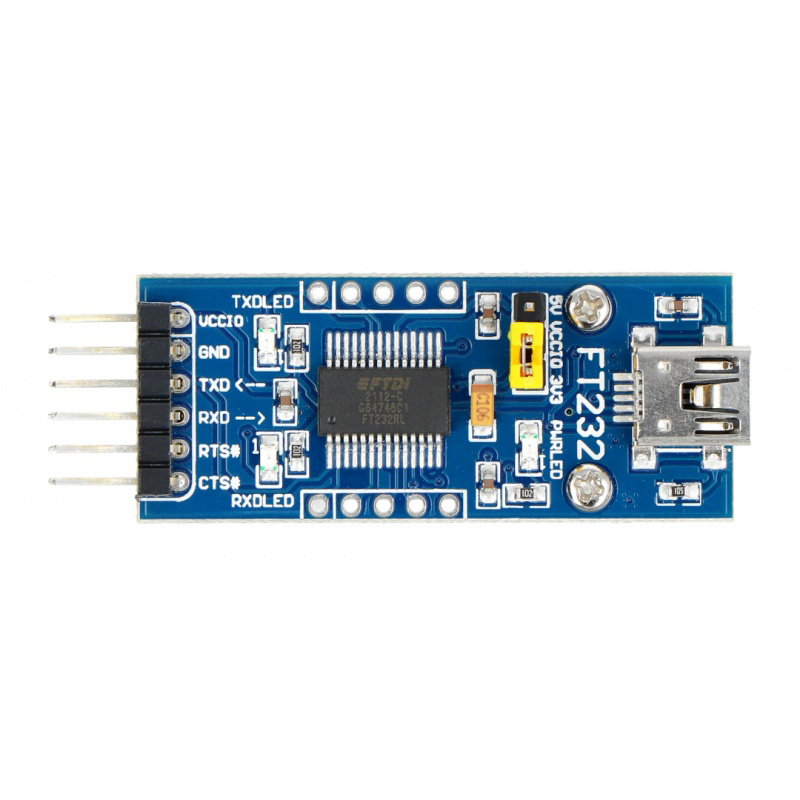 Konverter USB-UART FTDI FT232RL - miniUSB-Buchse - Waveshare