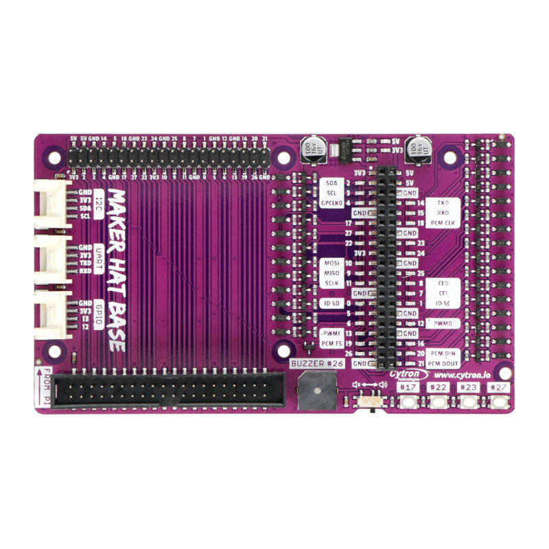 Maker Hat Base – HAT- und GPIO-Erweiterung für Raspberry Pi 400