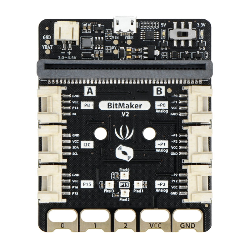 BitMaker V2 - JST 2.0-Batterieanschluss und 6 Grove-Anschlüsse