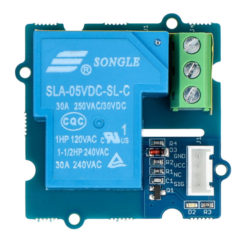 Grove - Relais 1 Kanal - Kontakte 30A-250VAC / 30VDC - 5V Spule