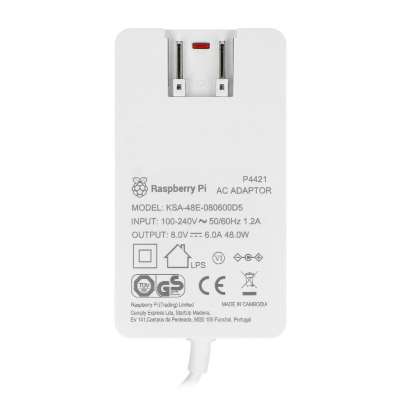 DC 5.5 / 2.1mm 8V / 6A Netzteil für Raspberry Pi Build HAT