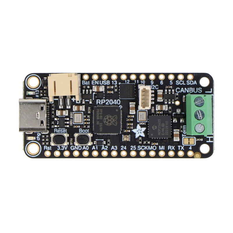 Adafruit RP2040 CAN Bus Feather with MCP2515 CAN Controller -