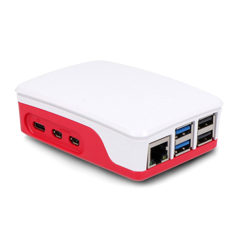 Gehäuse für Raspberry Pi 5 offiziell - rot und weiß
