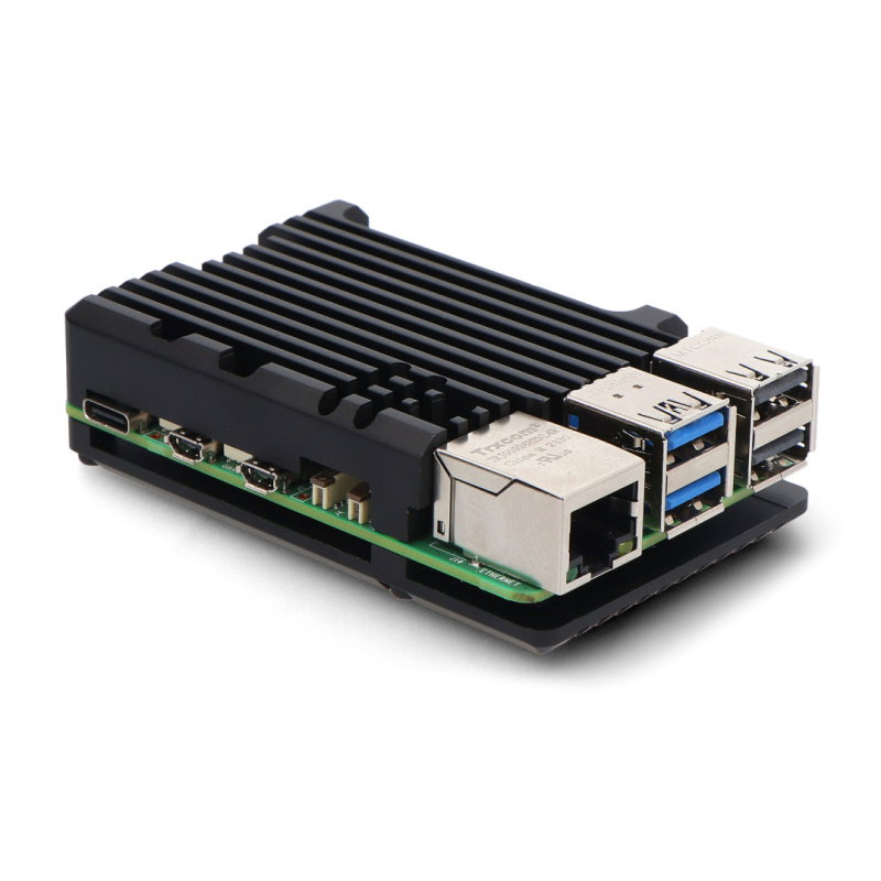 JustPi Gehäuse für Raspberry Pi 5 - Aluminium - schwarz