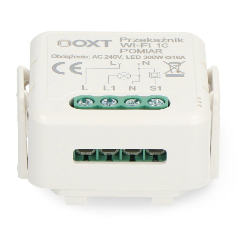 Moduł OXT przekaźnik 1 obwód pomiar 16A WIFI TUYA