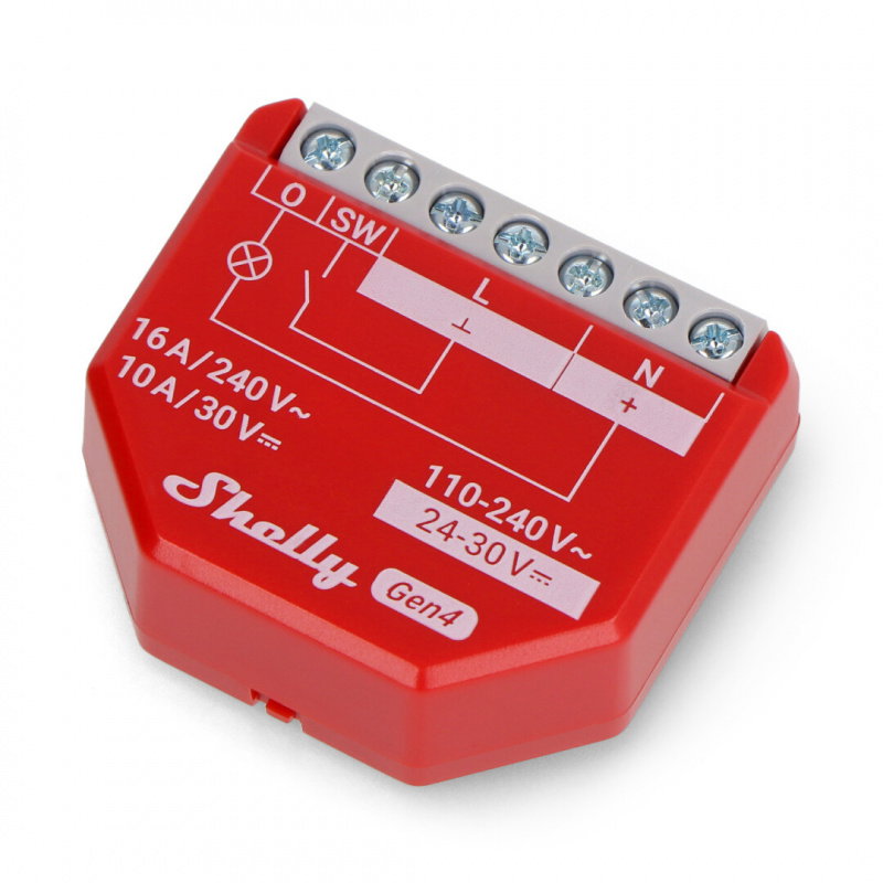 Sterownik Shelly 1 PM Gen4 Zigbee/Matter