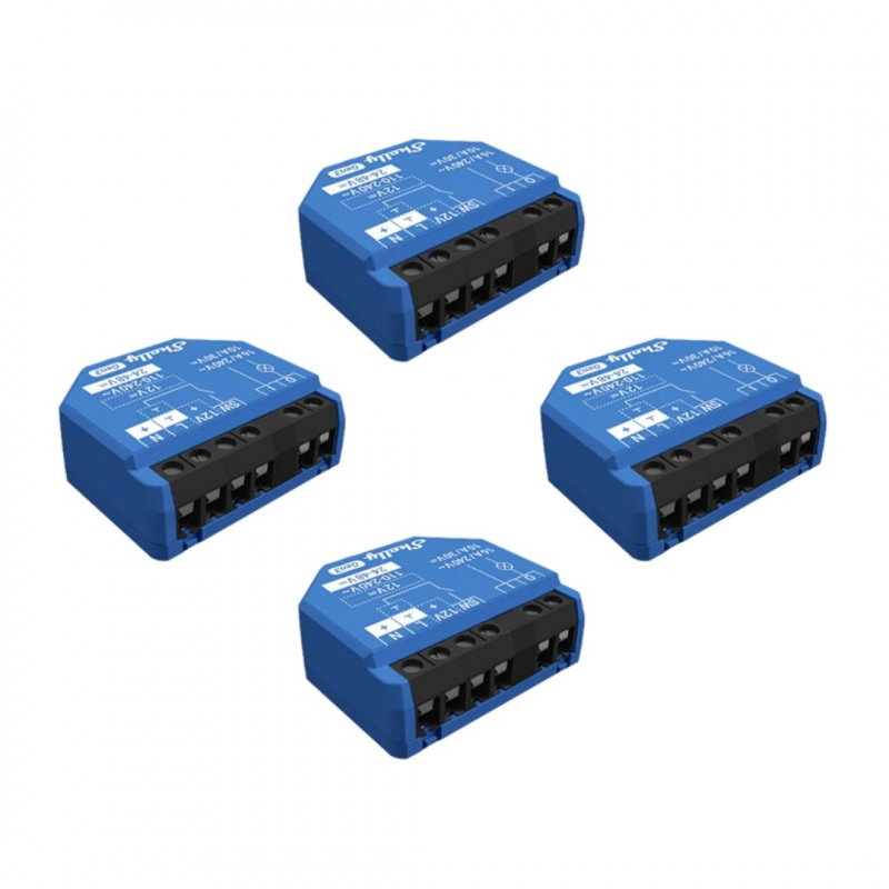 Zestaw 4 Sterowników Shelly 1 Gen3 WiFi/Bluetooth