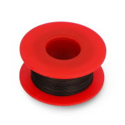 KYNAR Montagekabel aus versilbertem Kupfer - 0,25mm/AWG 30 - schwarz - 50m