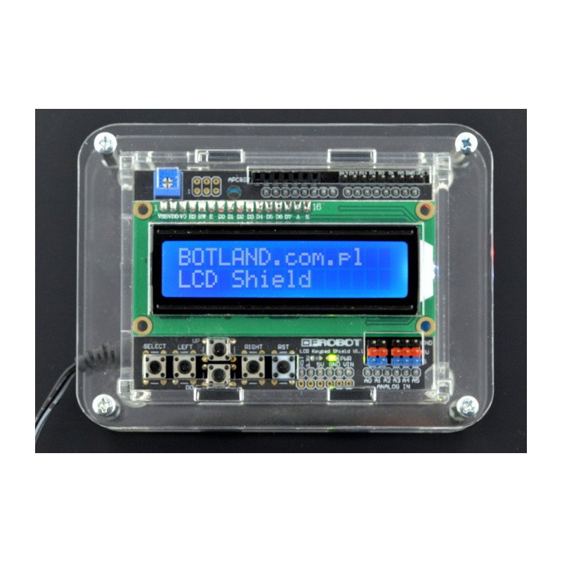 Fall für Arduino Uno mit LCD-Tastaturschild