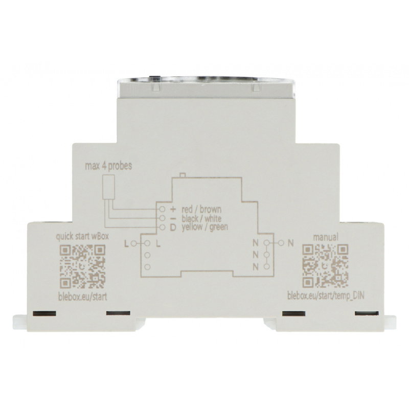 BleBox tempSensor DIN - bezprzewodowy czujnik temperatury 230V