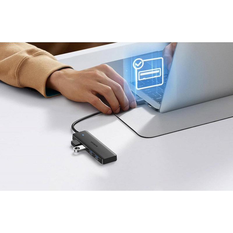 Adapter UGREEN 4w1 25851 Hub USB-A do 4x USB-A (czarny)