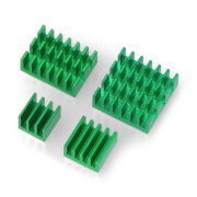 Kühlkörper-Set für Raspberry Pi 4B - mit Wärmeleitband - grün -