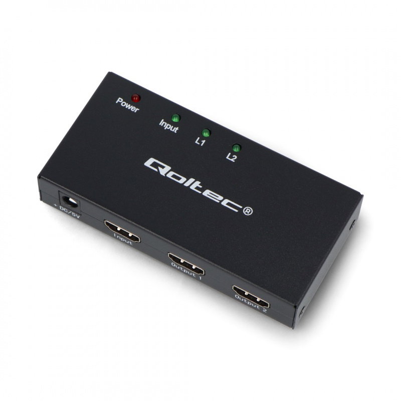 Qoltec Aktywny rozdzielacz Splitter 2 x HDMI 4K x 2K | 3.4Gb/s
