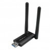 Drahtlose Dualband-WLAN-Netzwerkkarte (2,4/5 GHz) – USB 3.0 – AC 1200 Mbit/s – Qoltec 56987