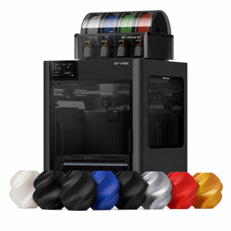 Paket - Bambu Lab H2C AMS Combo 3D-Drucker + 8x PLA- und