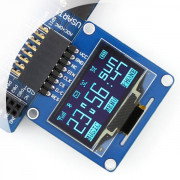 OLED-Display, zweifarbige Grafik 1,3 "128x64px SPI / I2C- gewinkelte Anschlüsse