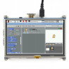 Resistiver Touchscreen LCD TFT 5 '' 800x480px HDMI + GPIO für Raspberry Pi 2 / B + + Schwarz-Weiß-Gehäuse