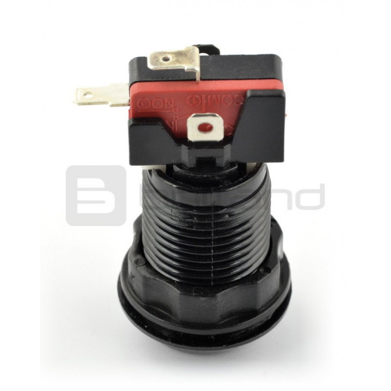 Arcade Push Button 3,3 cm - schwarz mit grüner Beleuchtung
