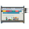 TFT LCD kapazitiver Touchscreen 7 '' 800x480px HDMI + USB für Raspberry Pi 2 / B + + Schwarz-Weiß-Gehäuse