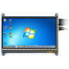 TFT LCD kapazitiver Touchscreen 7 '' 800x480px HDMI + USB für Raspberry Pi 2 / B + + Schwarz-Weiß-Gehäuse