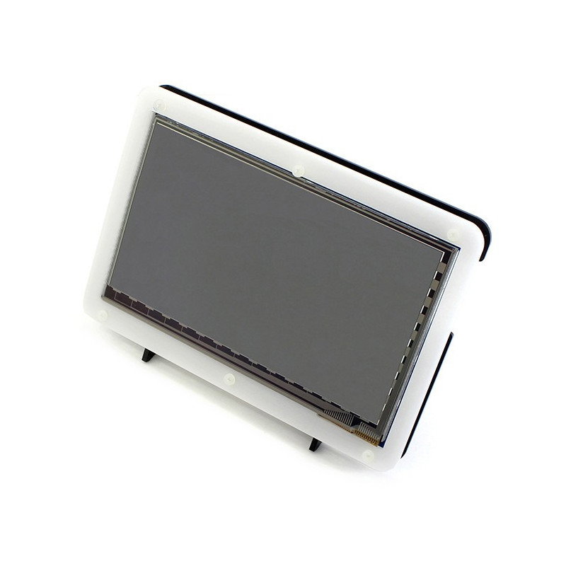 Gehäuse für Raspberry Pi und TFT 7 '' HDMI LCD-Bildschirm - schwarz und weiß