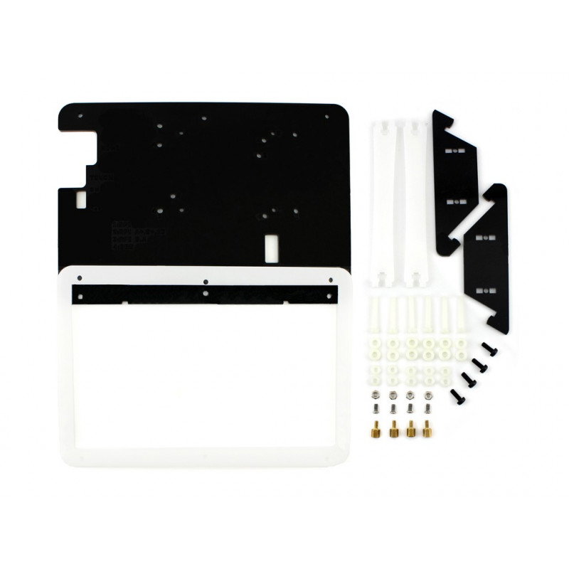 Gehäuse für Raspberry Pi und TFT 7 '' HDMI LCD-Bildschirm - schwarz und weiß