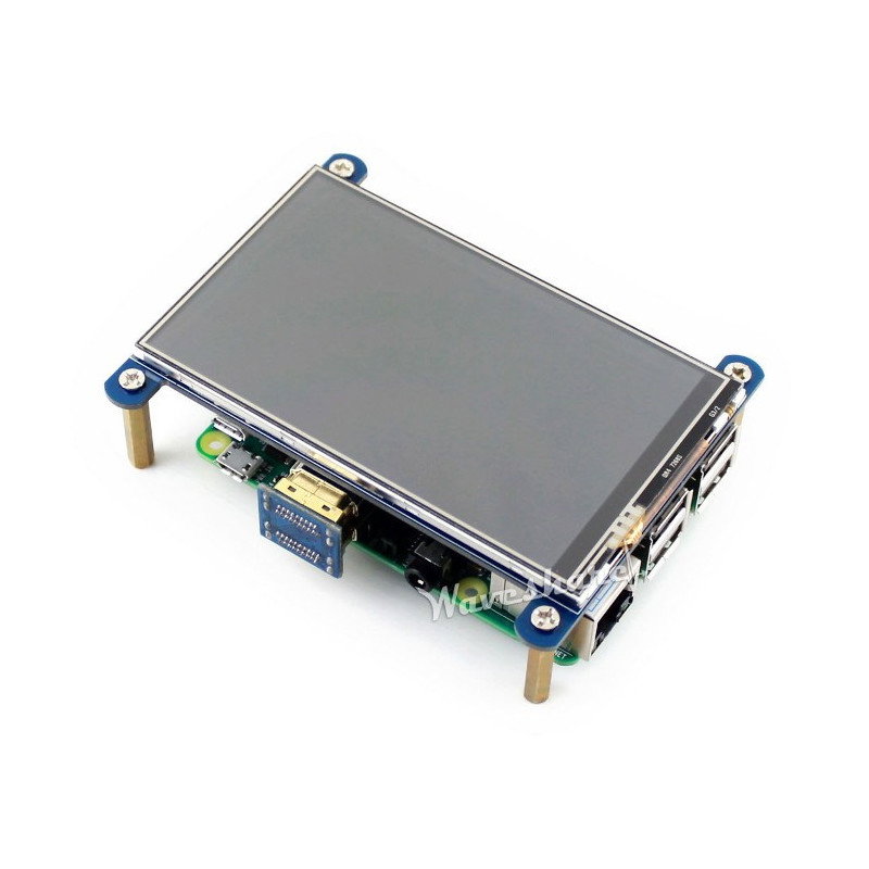 Resistiver Touchscreen LCD 4 '' 800x480px IPS HDMI + GPIO für Raspberry Pi 3/2 / B +