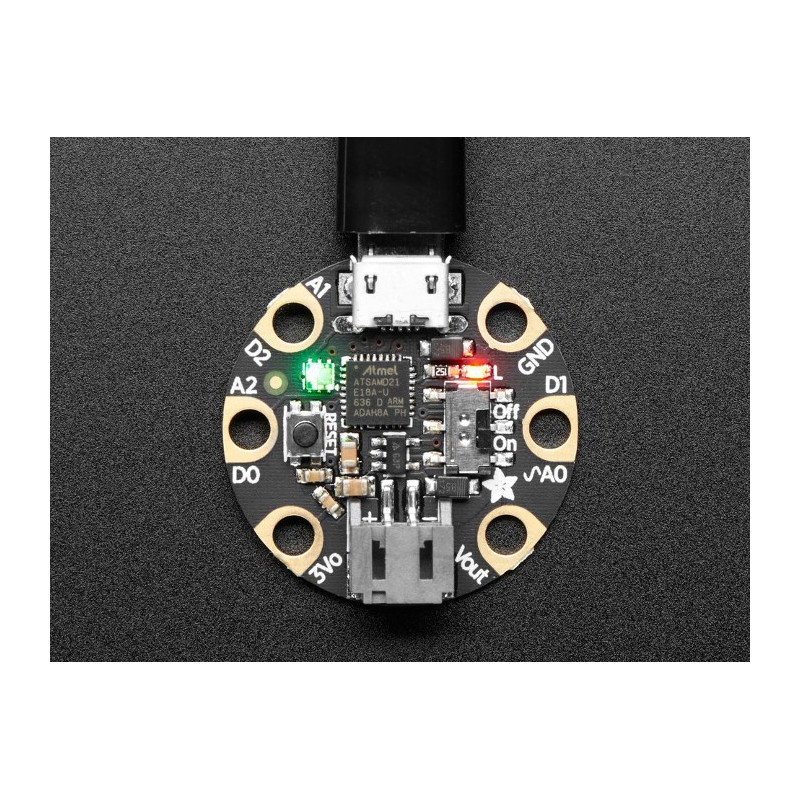 Adafruit GEMMA M0 - Miniaturplattform mit ATSAMD21E18 3,3 V Mikrocontroller