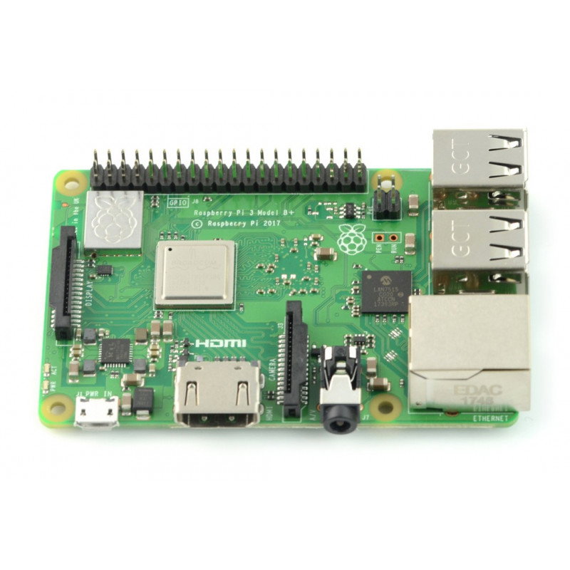 Raspberry Pi 3 Modell B + WiFi Dual Band Bluetooth 1 GB RAM 1,4 GHz