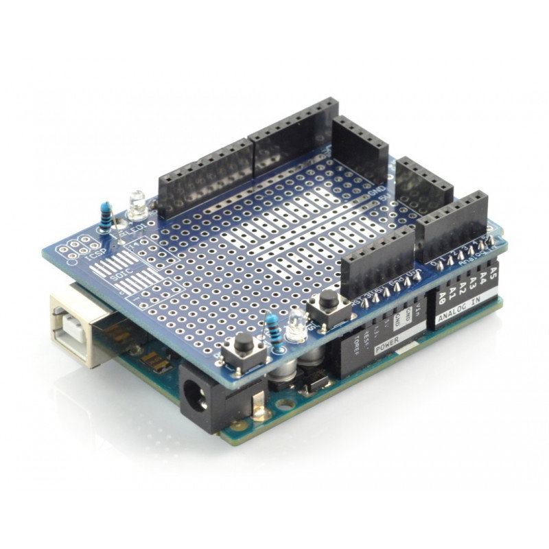 Arduino Uno Proto Shield + Steckbrett 170 Löcher