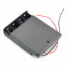 Korb für 4 AA (R6) Batterien mit Deckel und Schalter