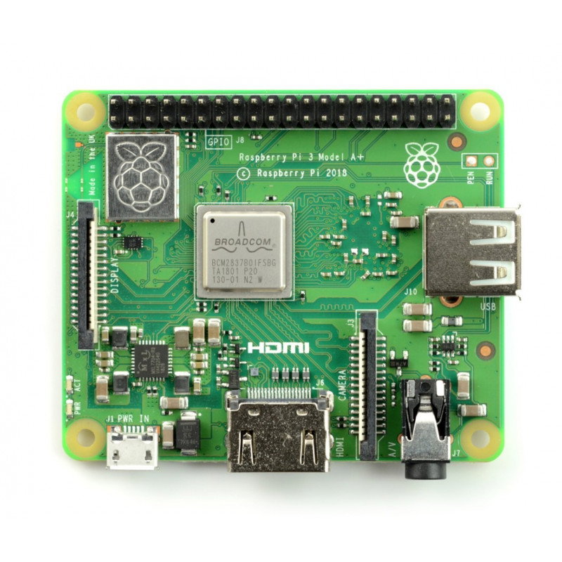 Raspberry Pi 3 Modell A + WiFi Dual Band Bluetooth 512 MB RAM 1,4 GHz