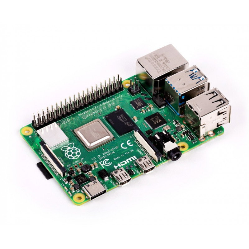 Satz Raspberry Pi 4B WiFi 1GB RAM - Offiziell - mit Graphitgehäuse