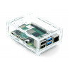 Raspberry Pi Model 4B Gehäuse mit Kamerahalterung - transparent